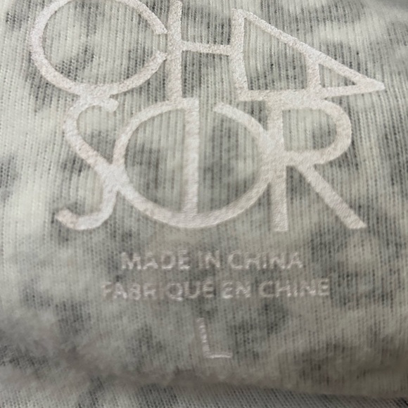 CHASER Hooded Sweatshirt Snow Leopard Cheetah Animal Print Hoodie Sz L/Large - Picture 10 of 10